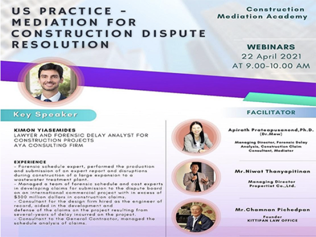 Webinar US Practice – Mediation for Construction Dispute Resolution